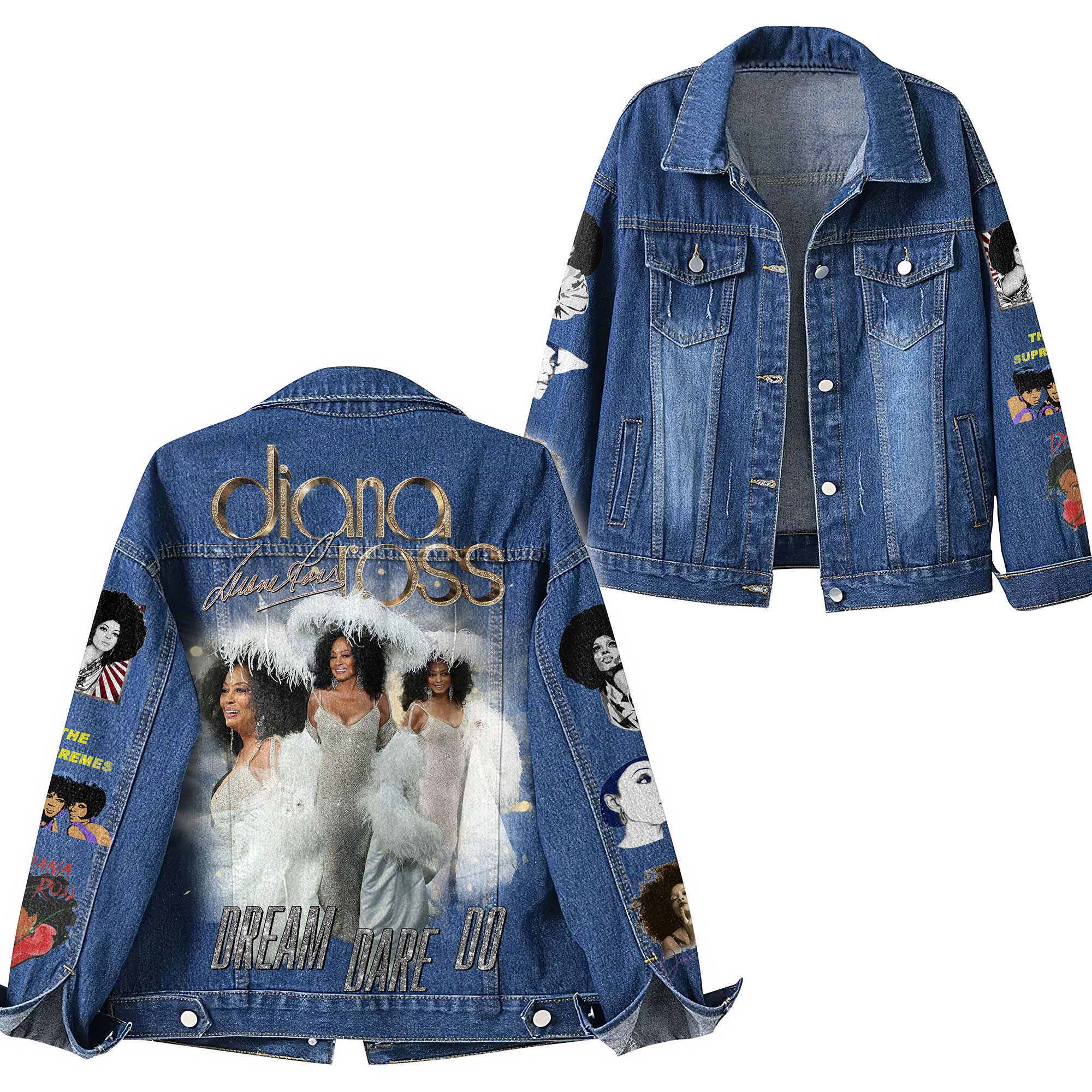 Diana Ross Music Denim Jacket Gift For Fans
