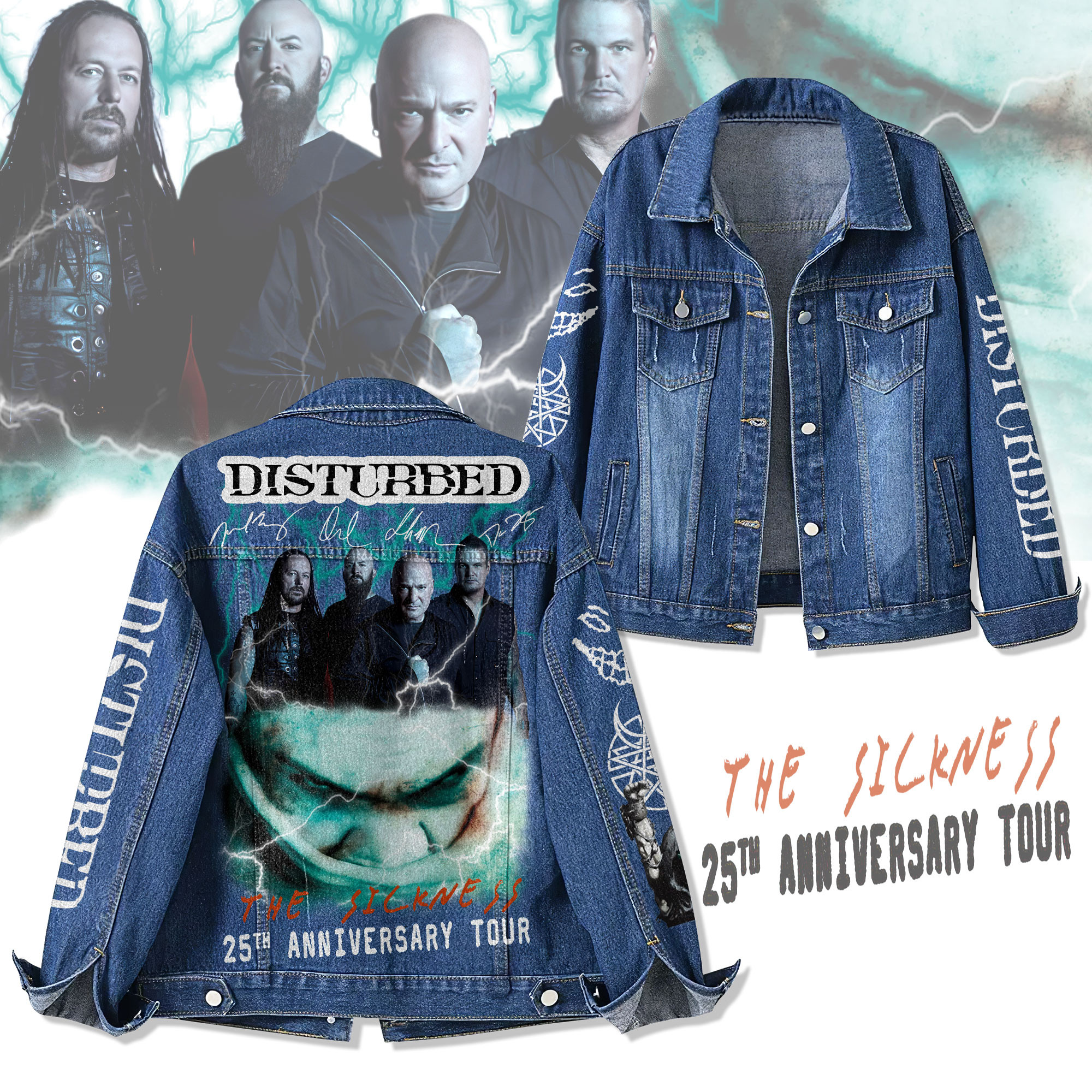 Disturbed Music Denim Jacket Gift For Fans