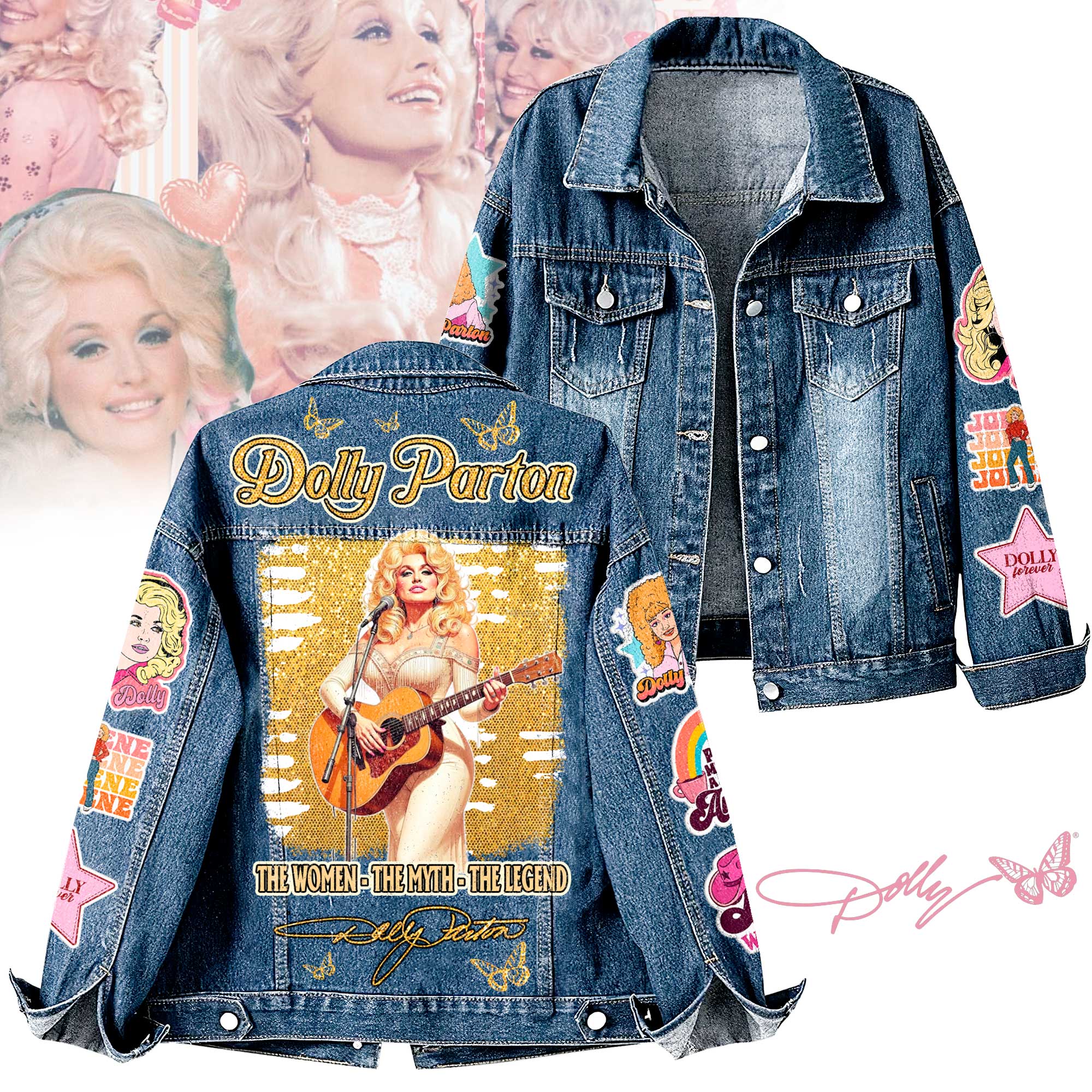 Dolly Parton Music Denim Jacket Gift For Fans