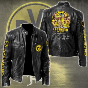 Dortmund FC Bundesliga Style Leather Jacket For Fans