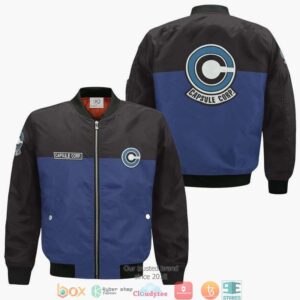 Dragon Ball Capsule Corp Style Bomber Jacket For Fans