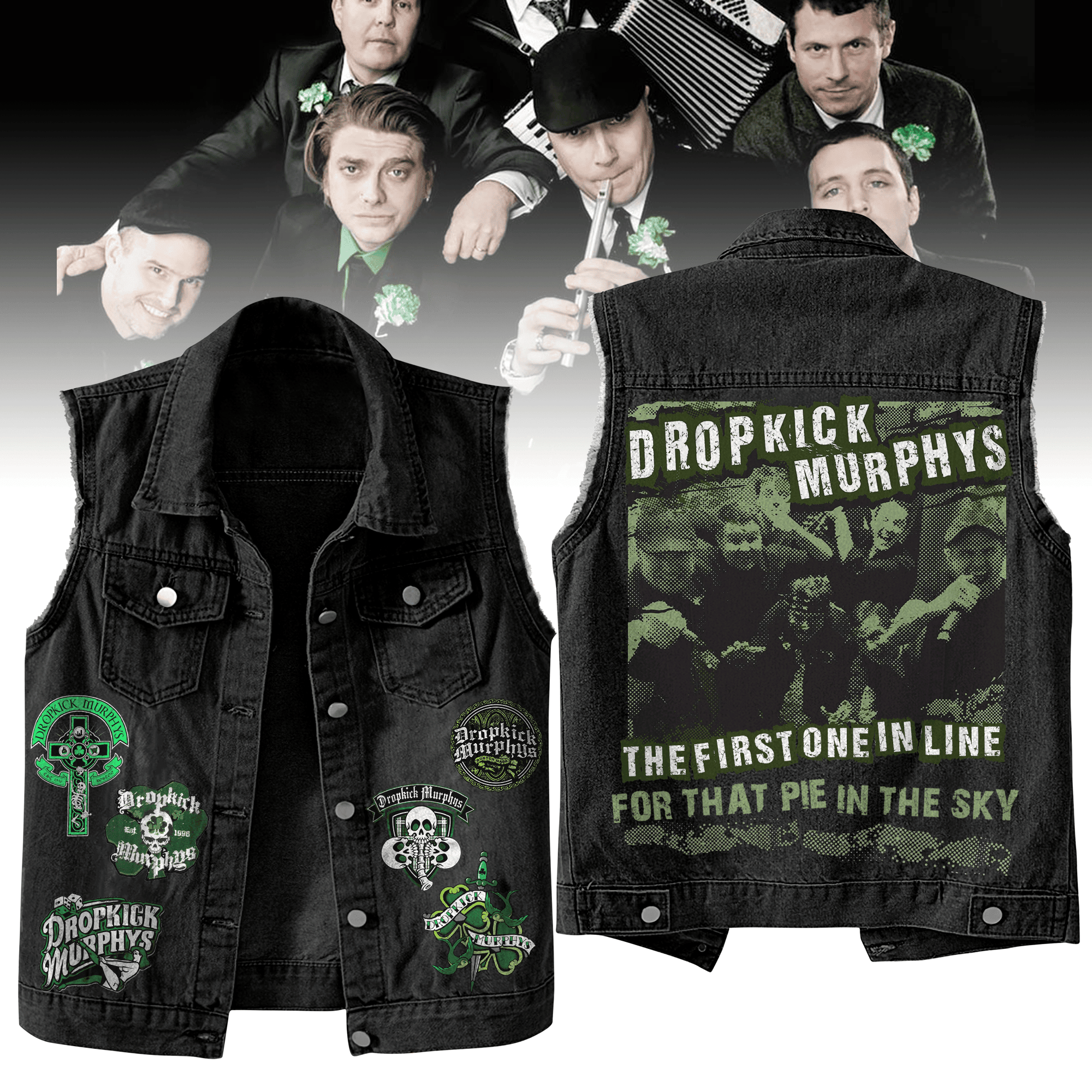 Dropkick Murphys Music Style Sleeveless Jacket For Fans
