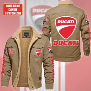 Ducati Car Style Fleece Thermal Cotton Jacket For Fans