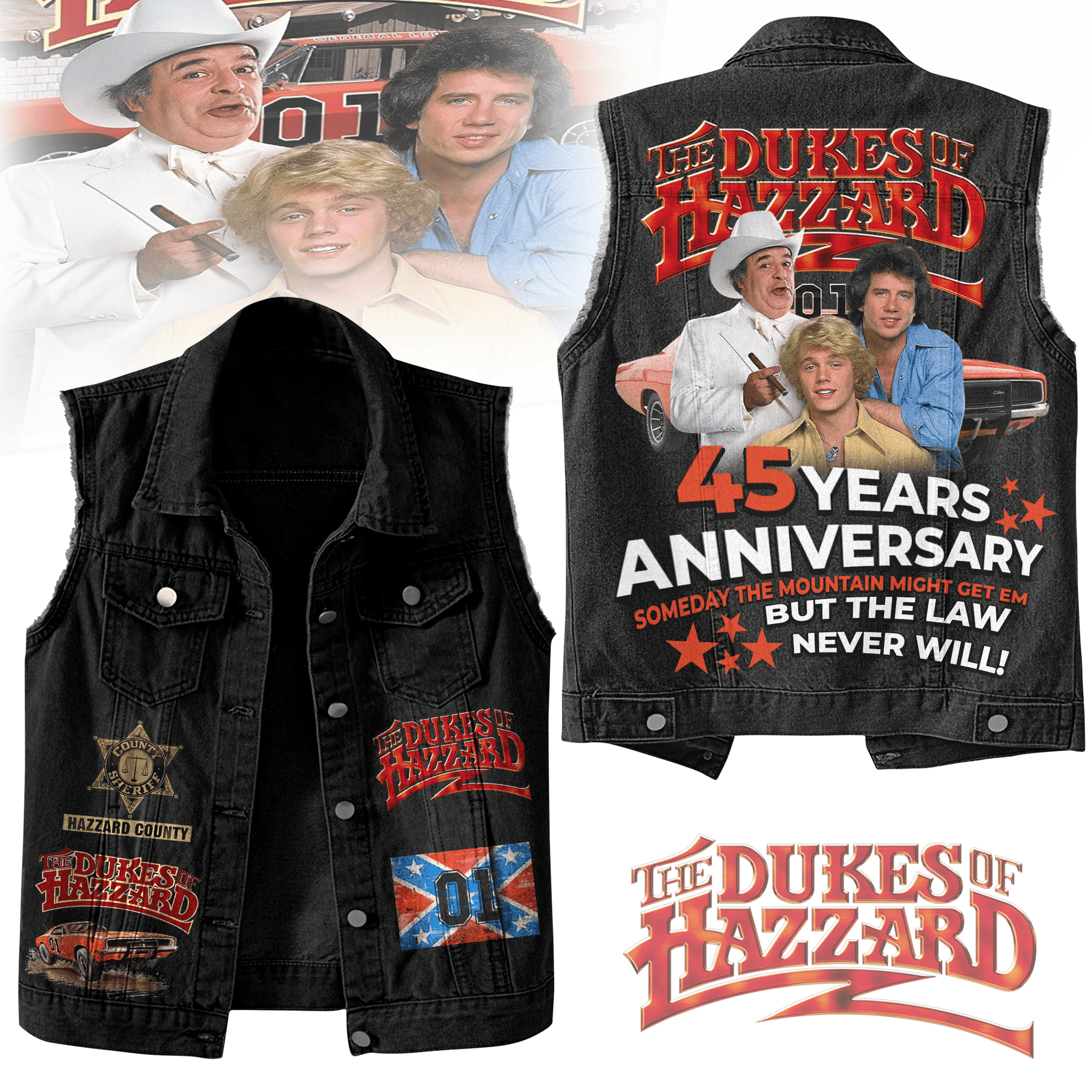 Dukes Of Hazzard TV Series Style Sleeveless Jacket For Fans