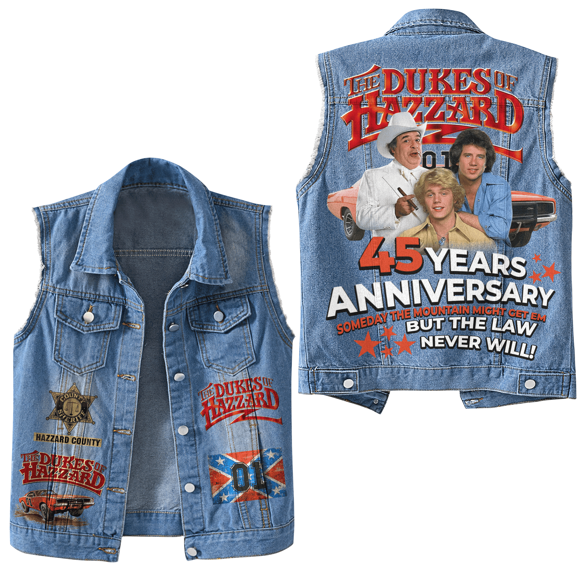 Dukes Of Hazzard TV Series Style Sleeveless Jacket For Fans