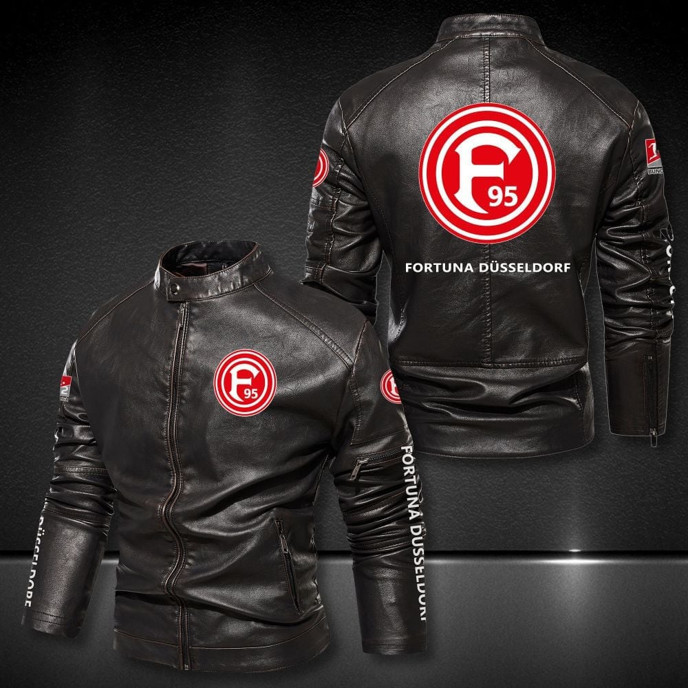 Dusseldorf FC Bundesliga Style Leather Jacket For Fans