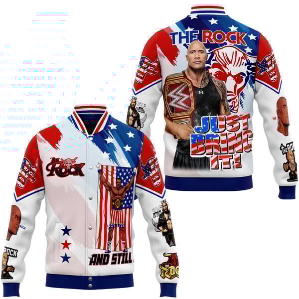 Dwayne Johnson The Rock Actor Style Baseball Jacket For Fans