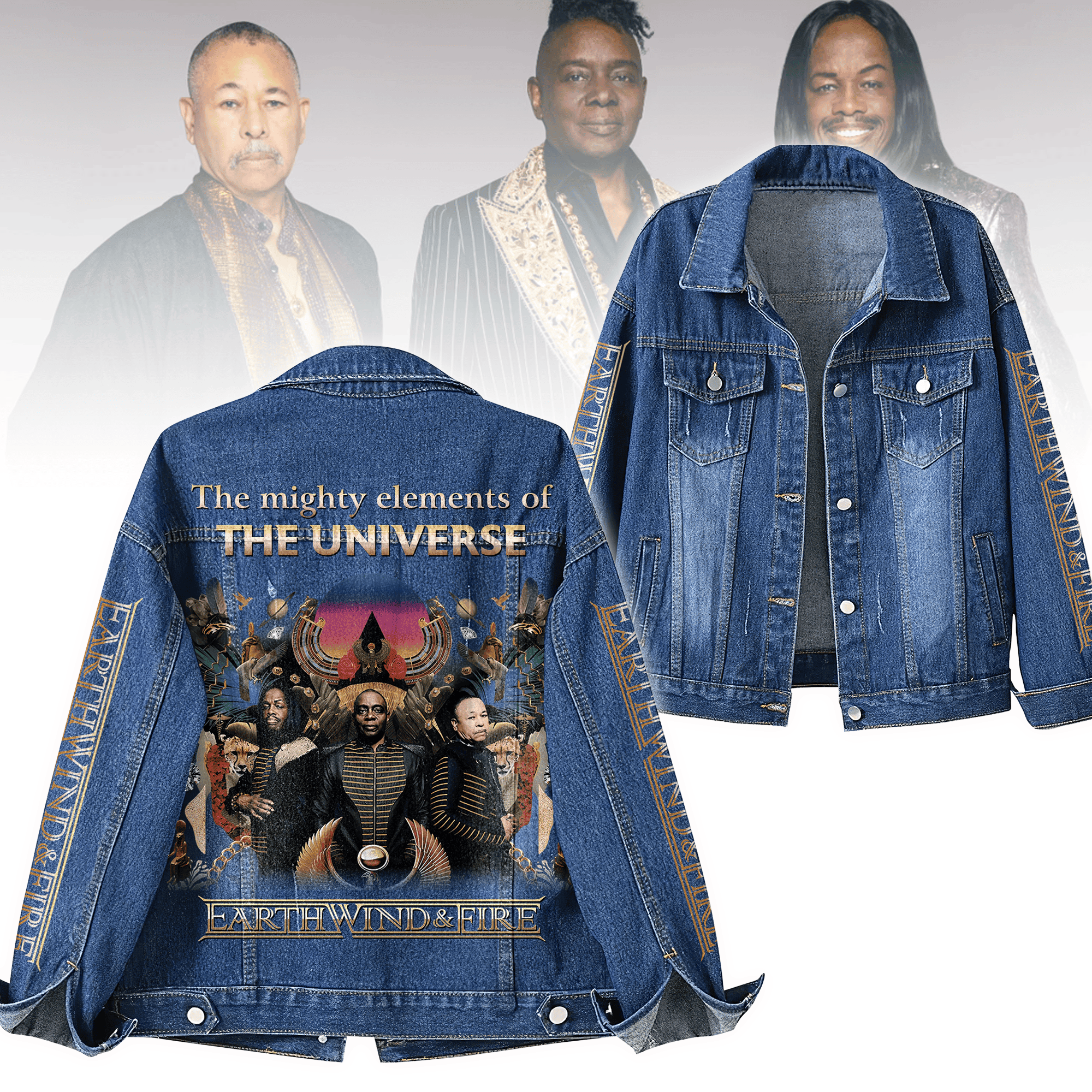 Earth, Wind & Fire Music Denim Jacket Gift For Fans