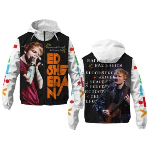 Ed Sheeran Music Style Windbreaker Jacket For Fans