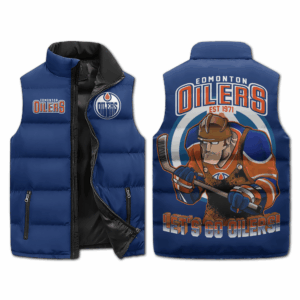 Edmonton Oilers NHL Style Sleeveless Puffer Jacket For Fans