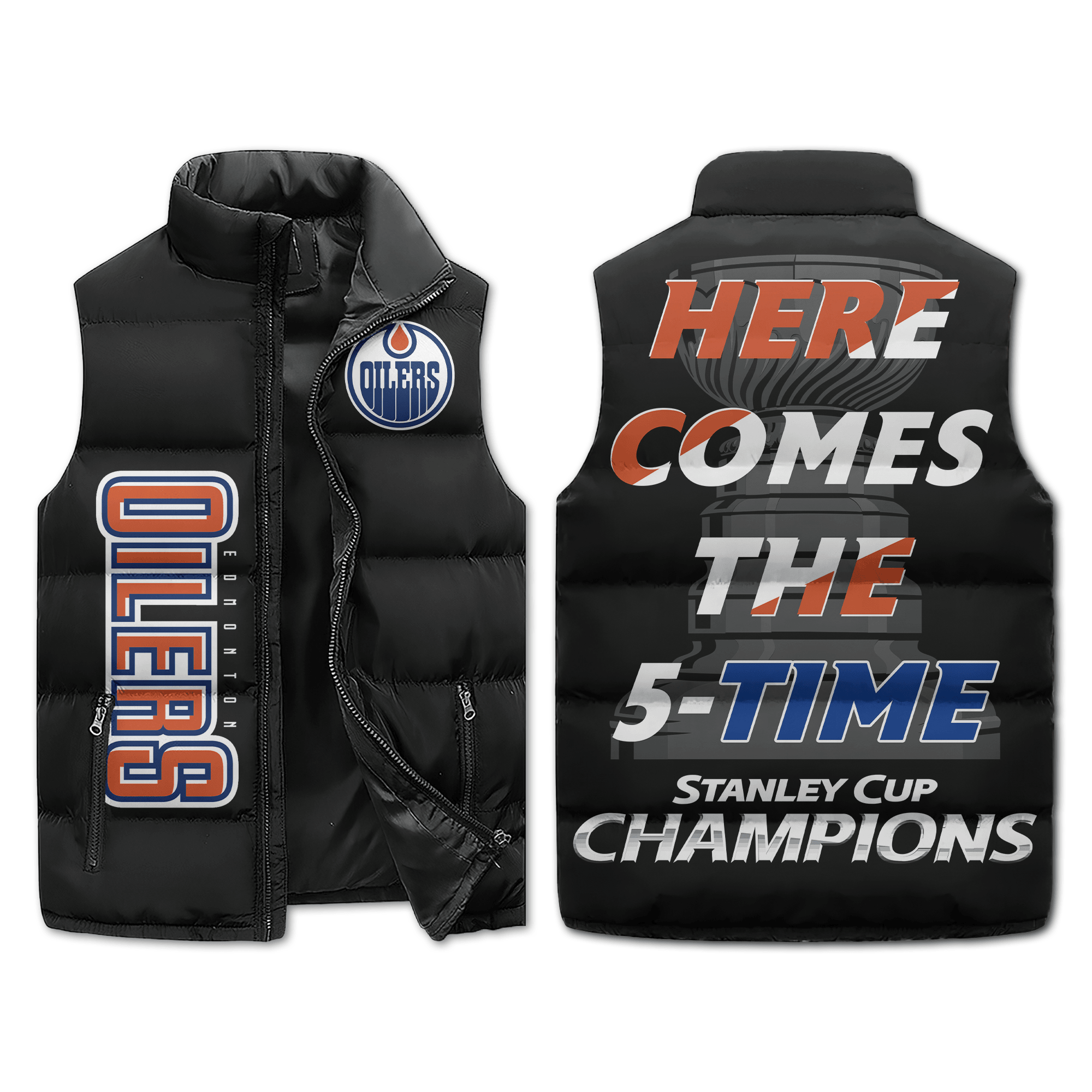 Edmonton Oilers NHL Style Sleeveless Puffer Jacket For Fans