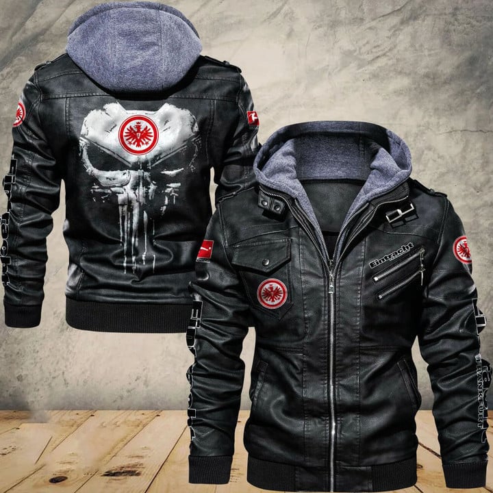 Eintracht Frankfurt Bundesliga Style Leather Jacket For Fans