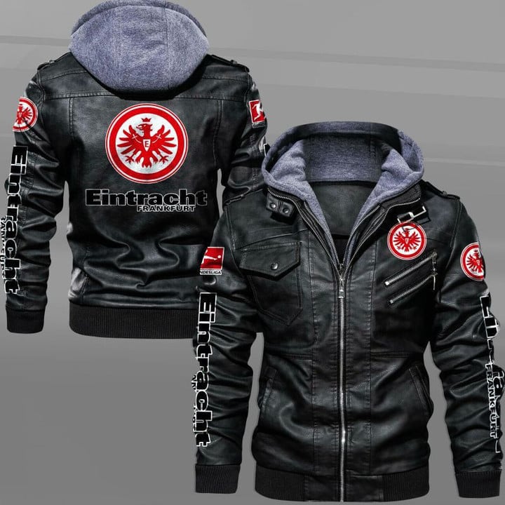 Eintracht Frankfurt Bundesliga Style Leather Jacket For Fans