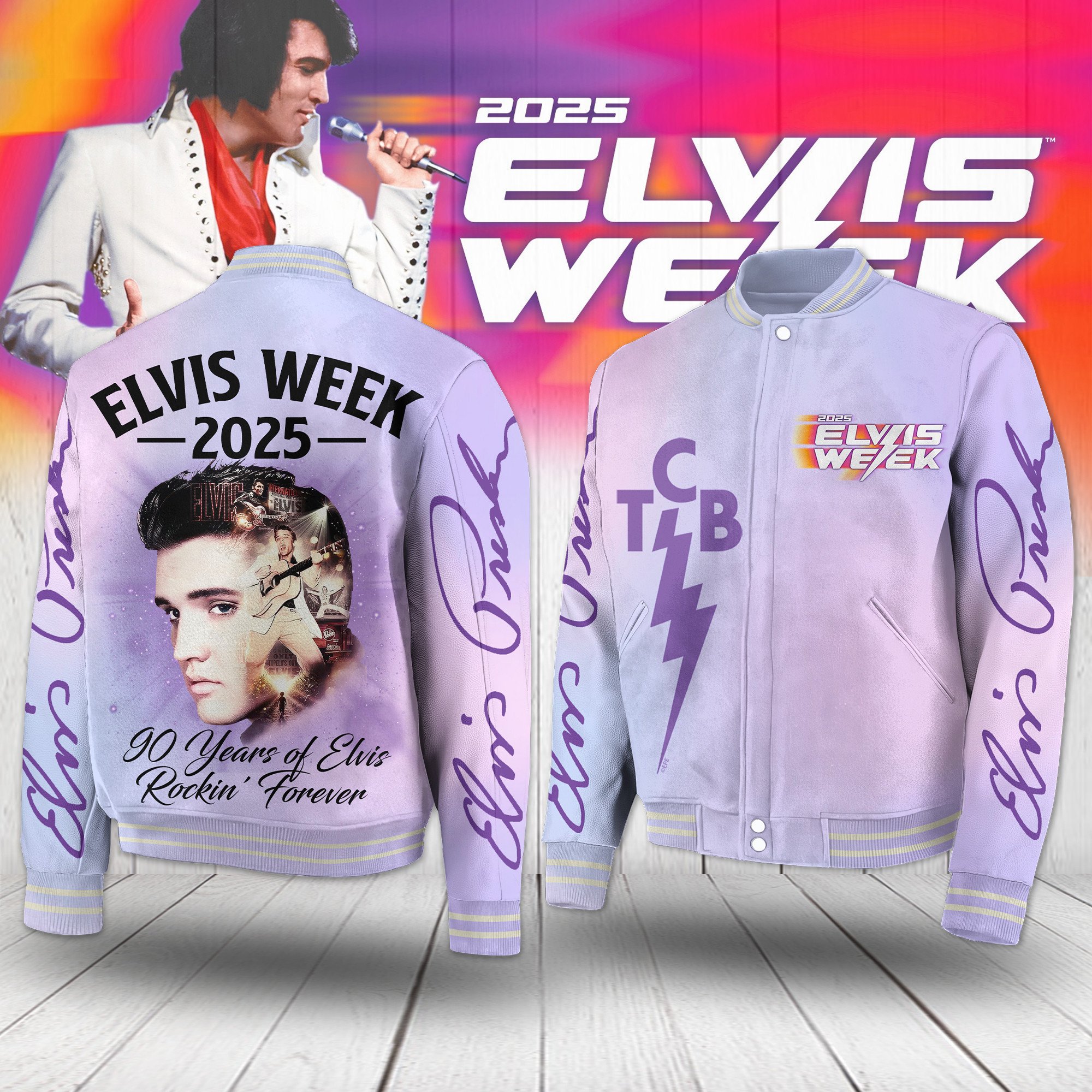 Elvis Presley Music Style Baseball Jacket