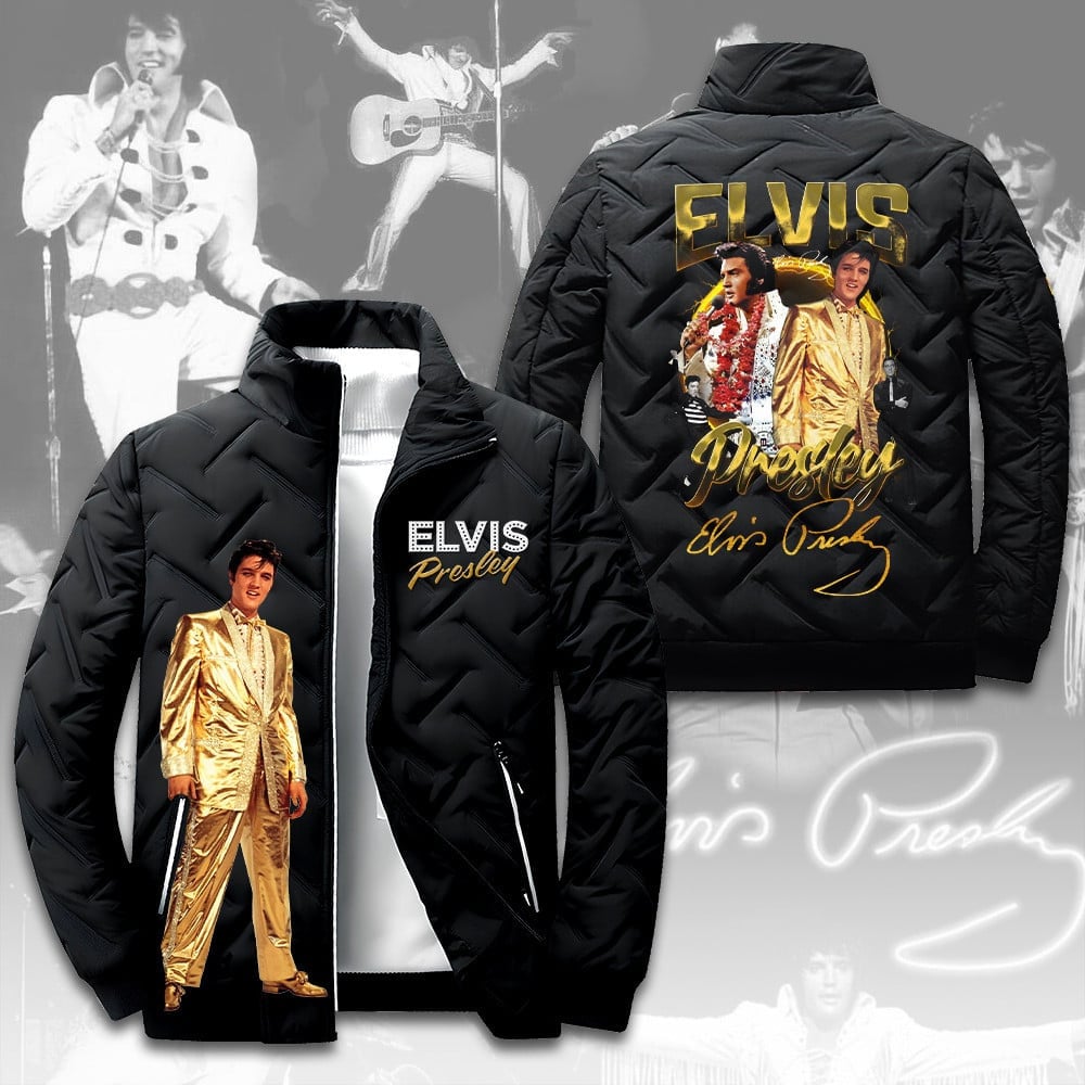 Elvis Presley Music Style Puffer Jacket For Fans