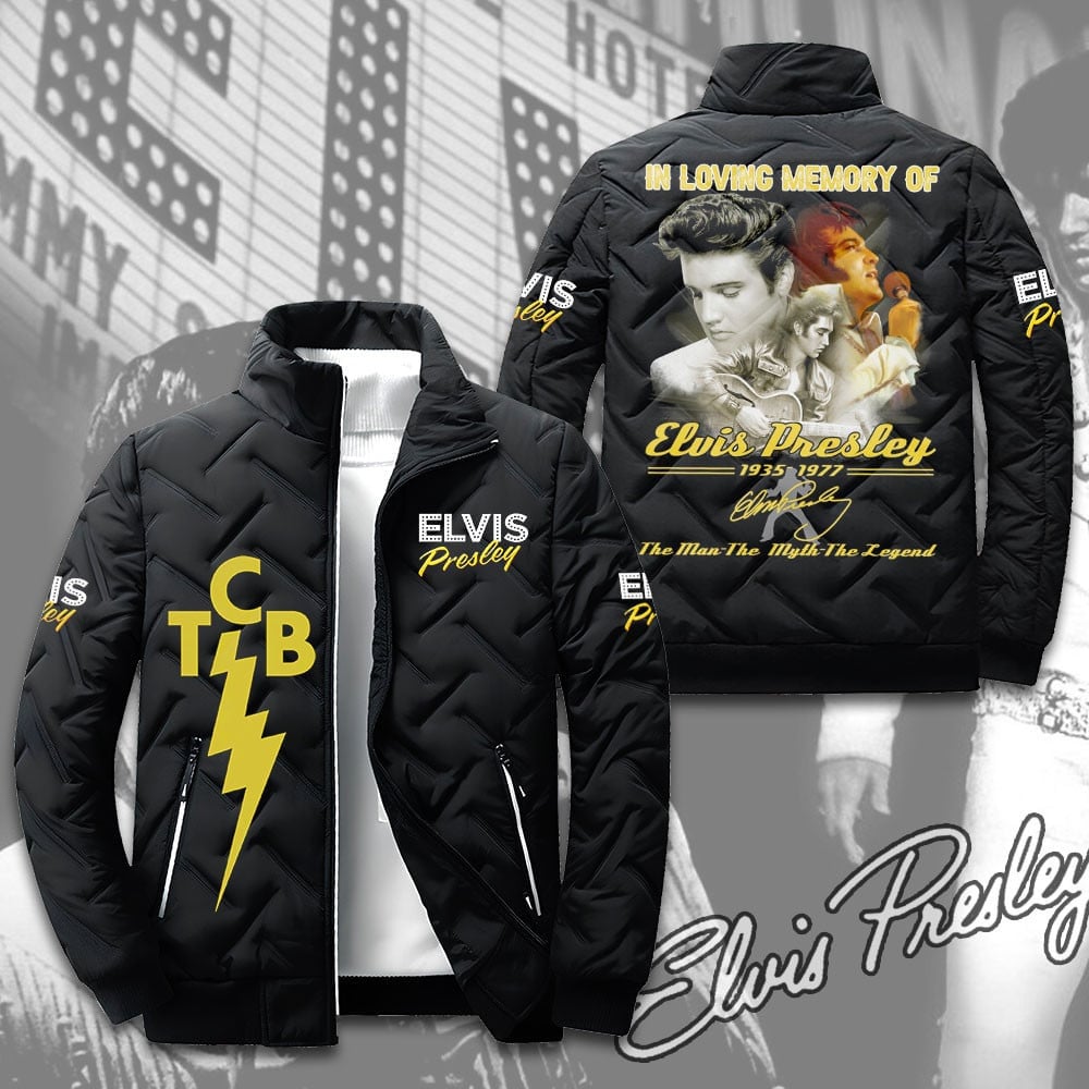 Elvis Presley Music Style Puffer Jacket For Fans
