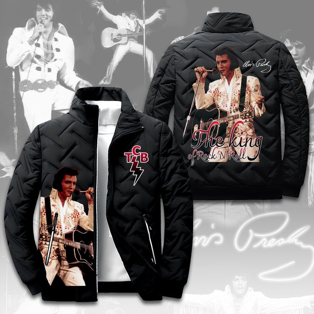 Elvis Presley Music Style Puffer Jacket For Fans