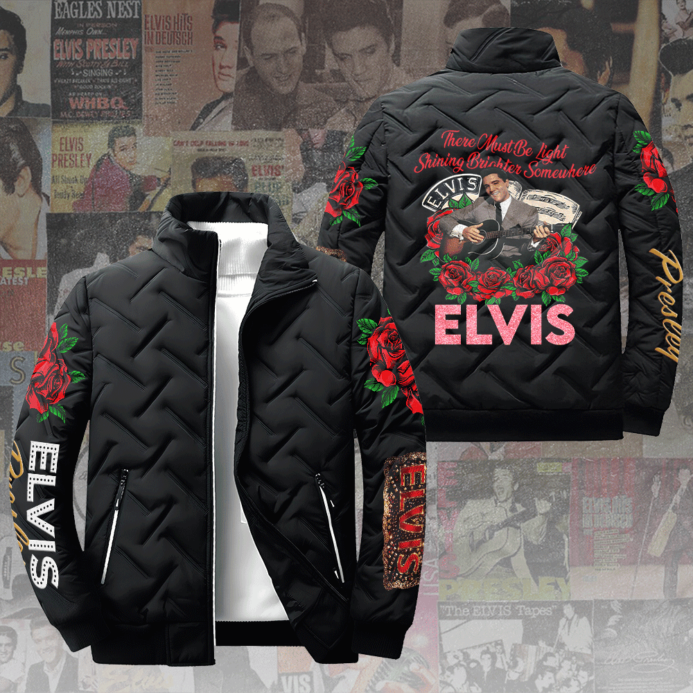 Elvis Presley Music Style Puffer Jacket For Fans