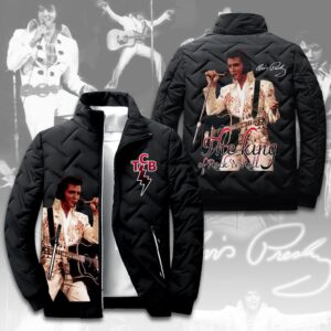 Elvis Presley Music Style Puffer Jacket For Fans