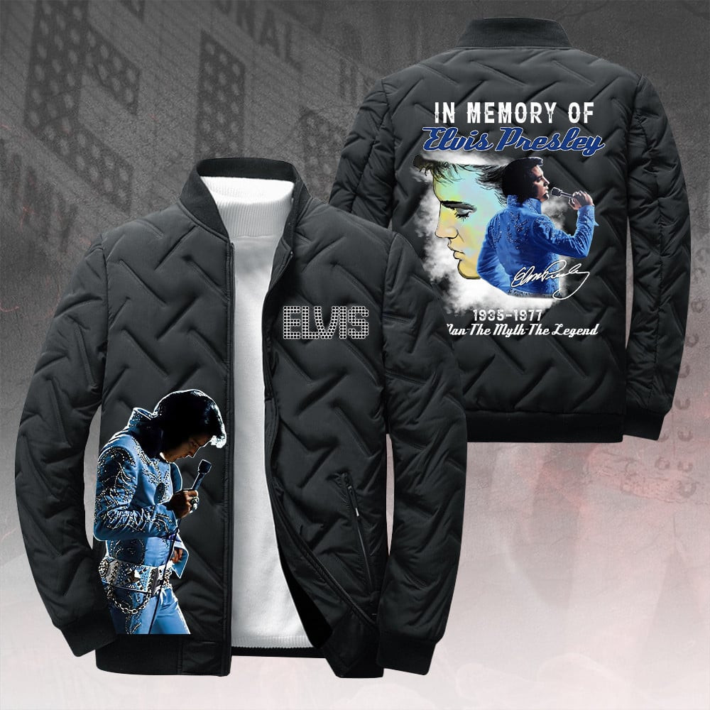 Elvis Presley Music Style Puffer Jacket For Fans