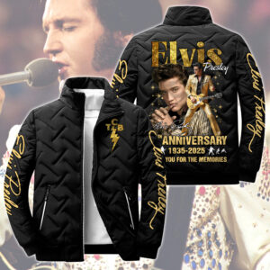 Elvis Presley Music Style Puffer Jacket For Fans
