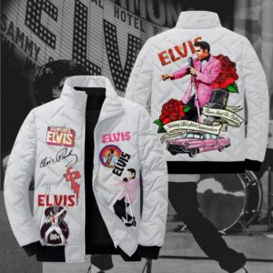 Elvis Presley Music Style Puffer Jacket For Fans