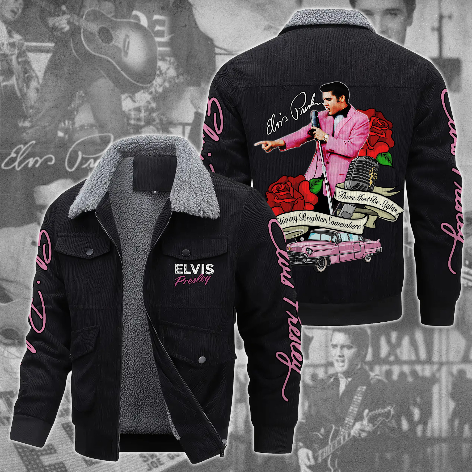 Elvis Presley Music Style Thermal Cotton Jacket Prim For Fans