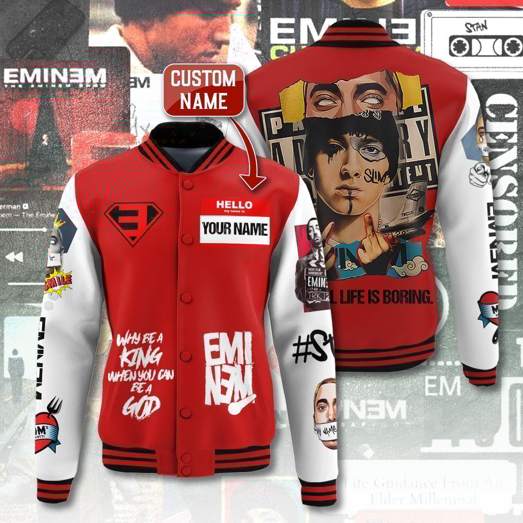 Eminem Music Style Baseball Jacket For Fans