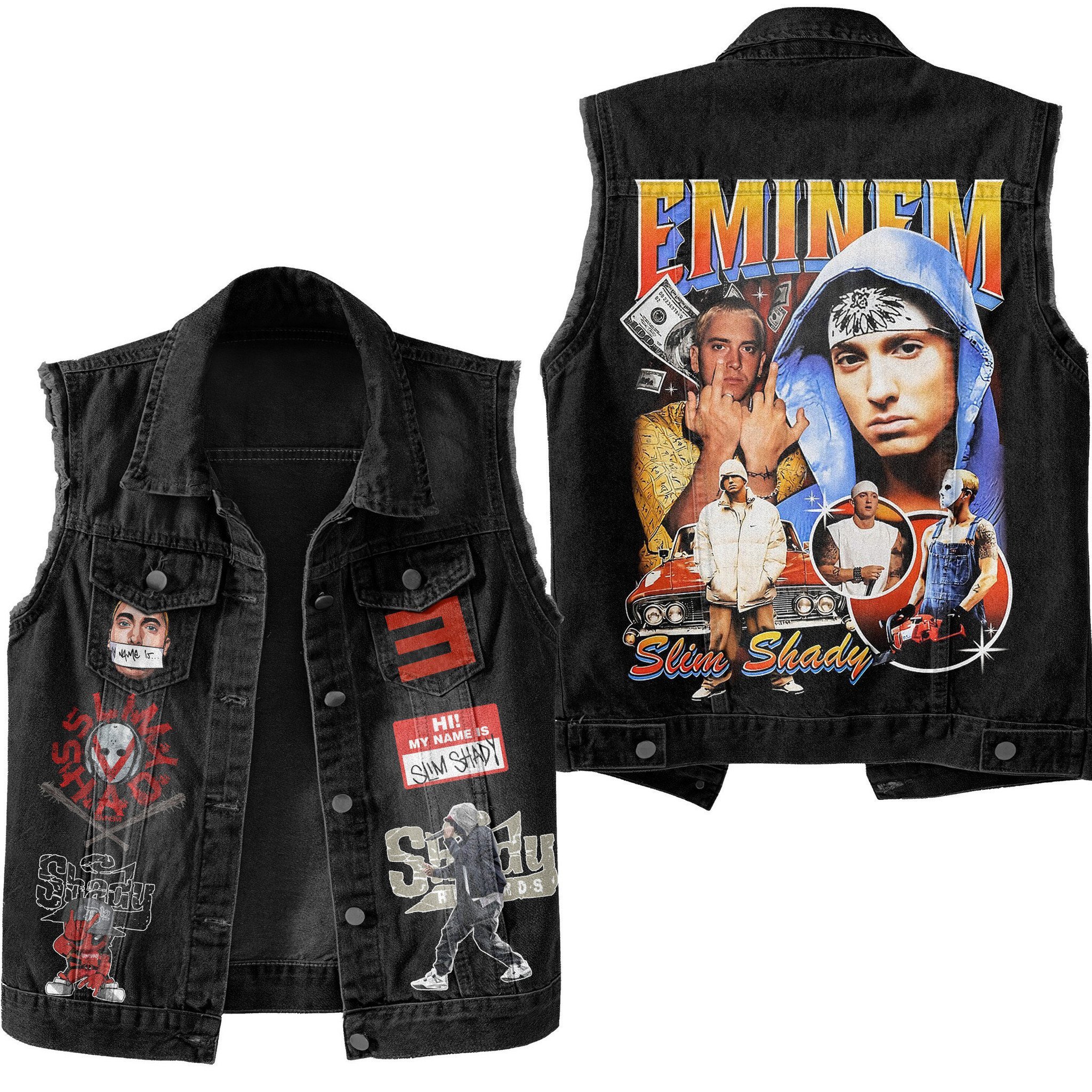 Eminem Music Style Sleeveless Jacket For Fans