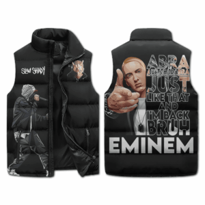 Eminem Music Style Sleeveless Puffer Jacket For Fans