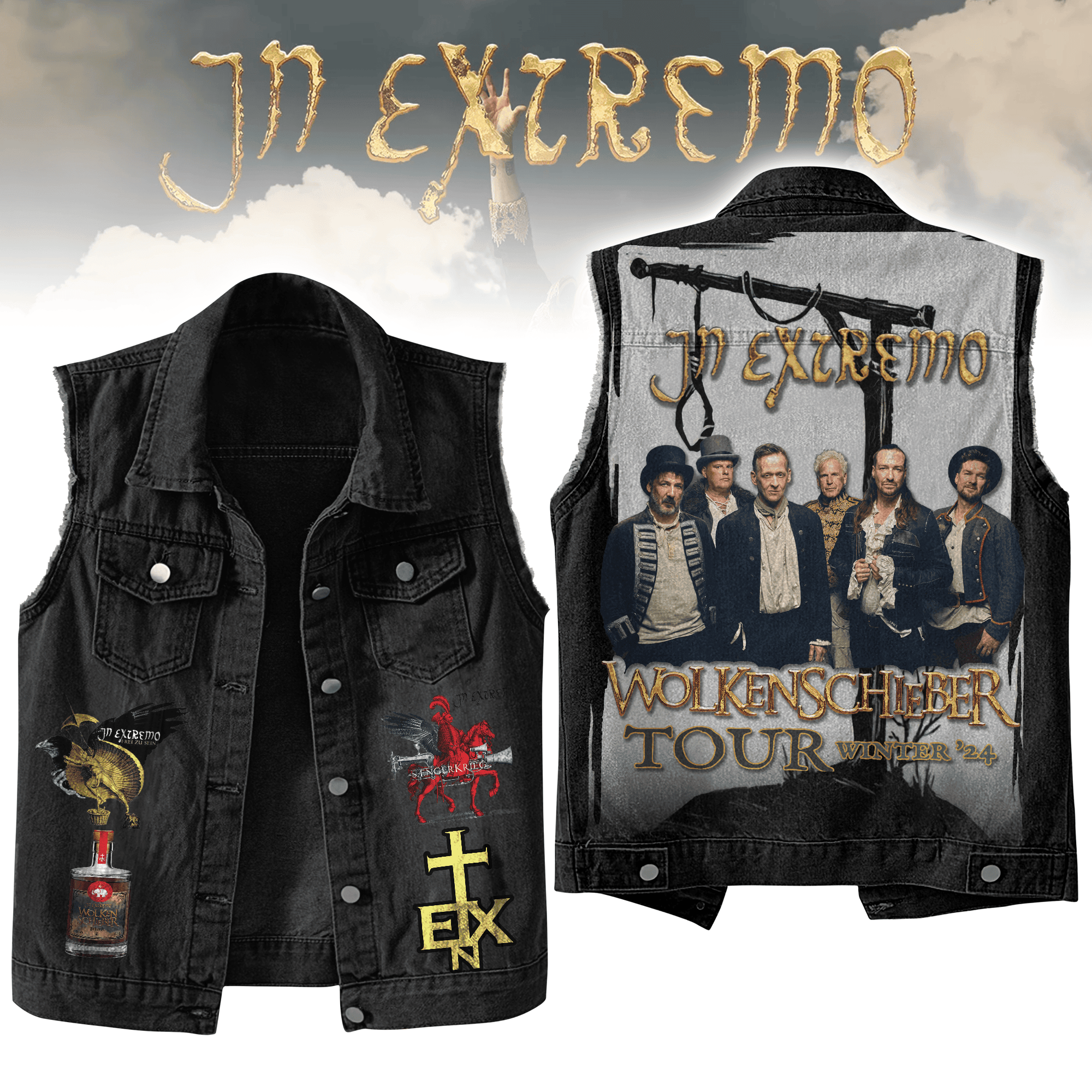 Event In Extremo Music Style Sleeveless Jacket For Fans
