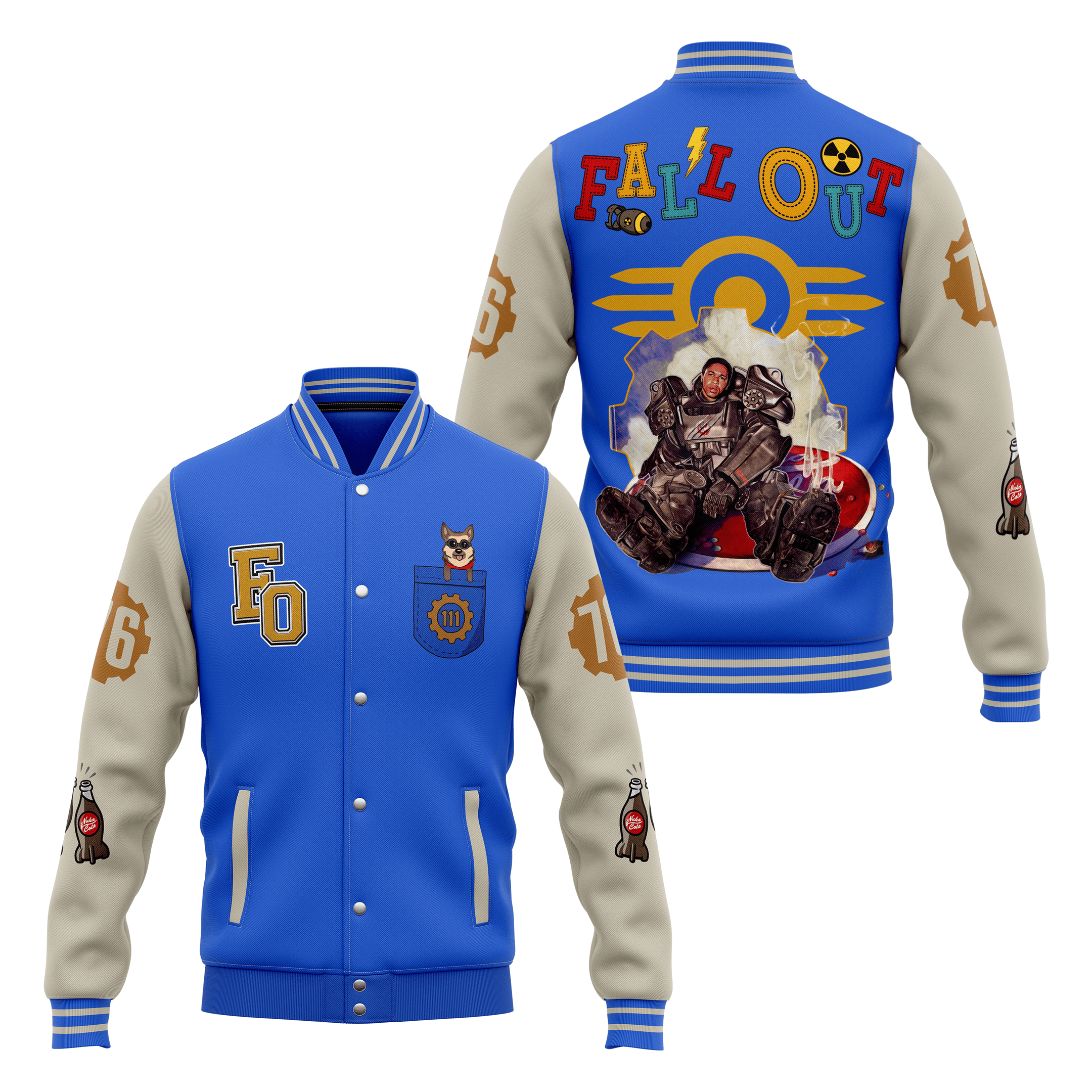 Fallout Games Style Baseball Jacket For Fans