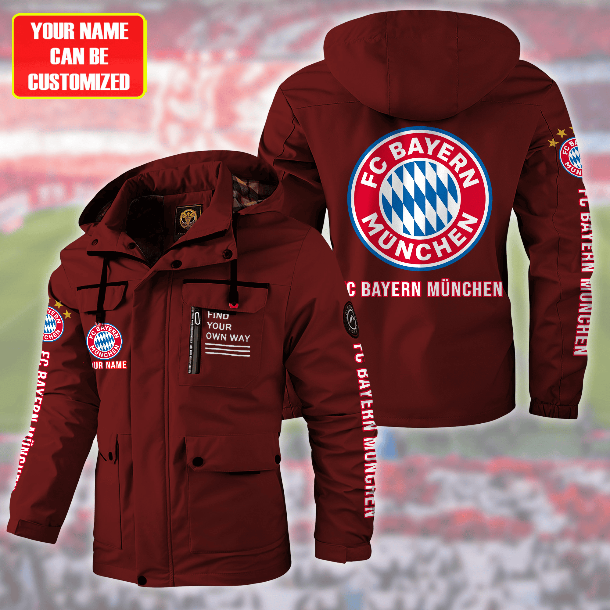FC Bayern Bundesliga Style Parka Jacket For Fans