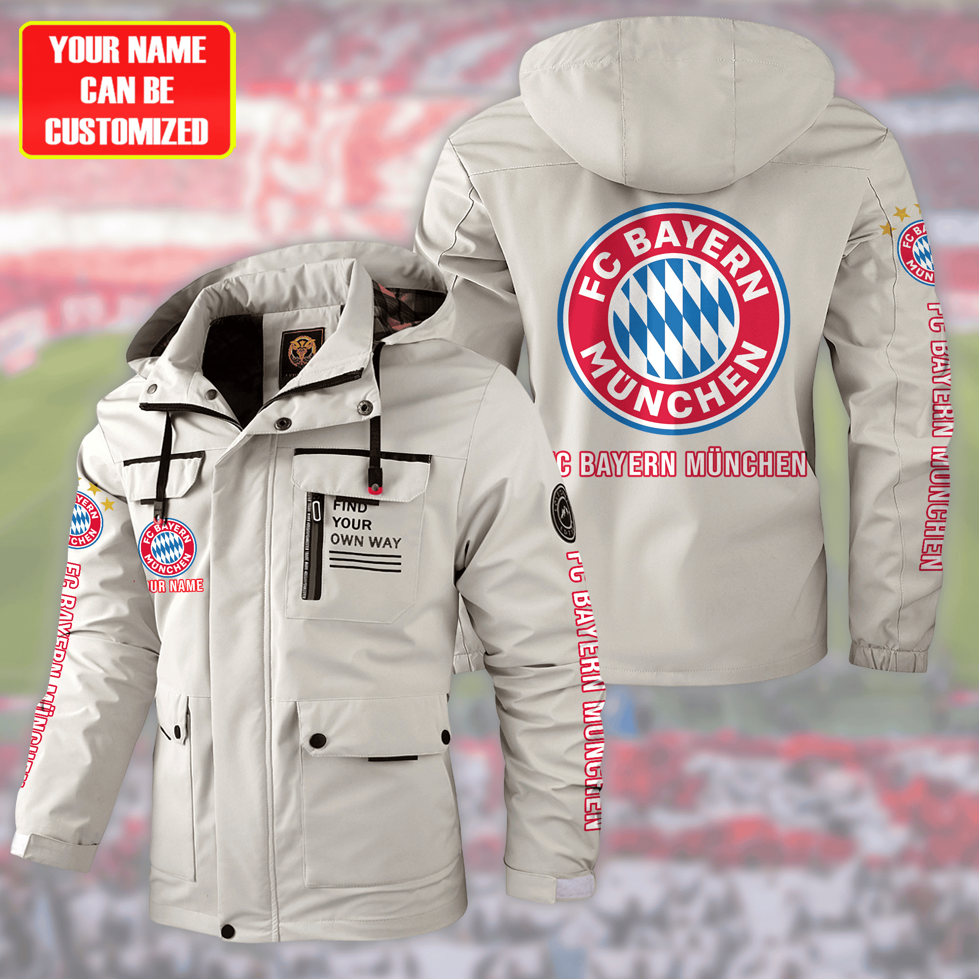 FC Bayern Bundesliga Style Parka Jacket For Fans