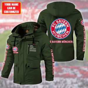 FC Bayern Bundesliga Style Parka Jacket For Fans