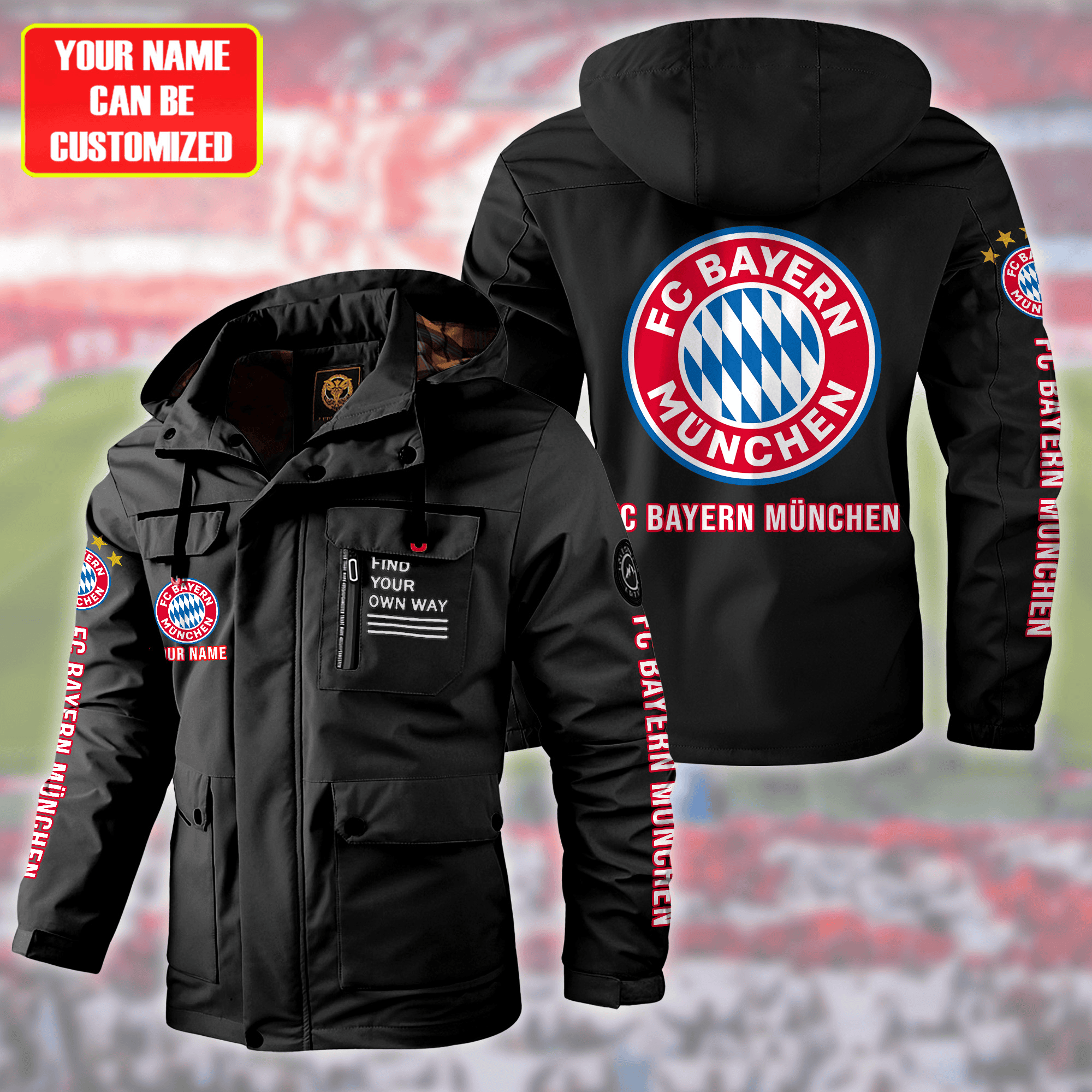 FC Bayern Bundesliga Style Parka Jacket For Fans