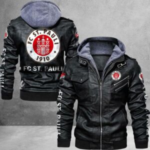 FC St. Pauli II Bundesliga Style Leather Jacket For Fans