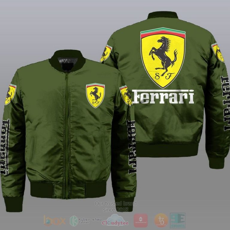 Ferrari Car Style Bomber Jacket For Fans
