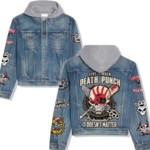 Five Finger Death Punch Music Style Hooded Denim Jacket For Fans
