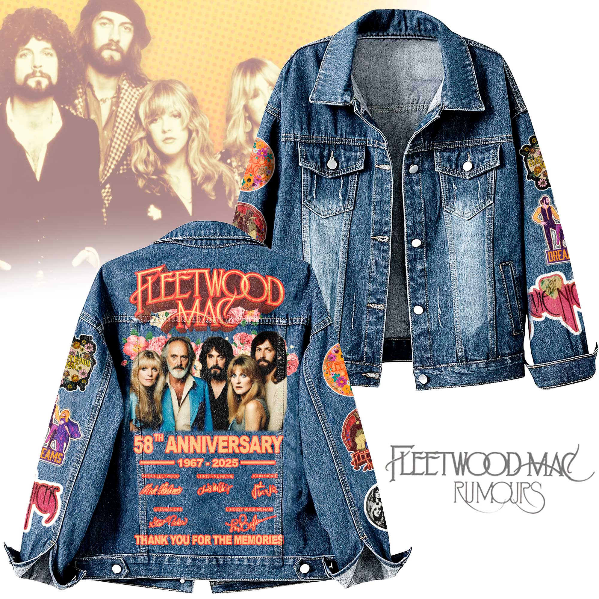 Fleetwood Mac Music Denim Jacket Gift For Fans