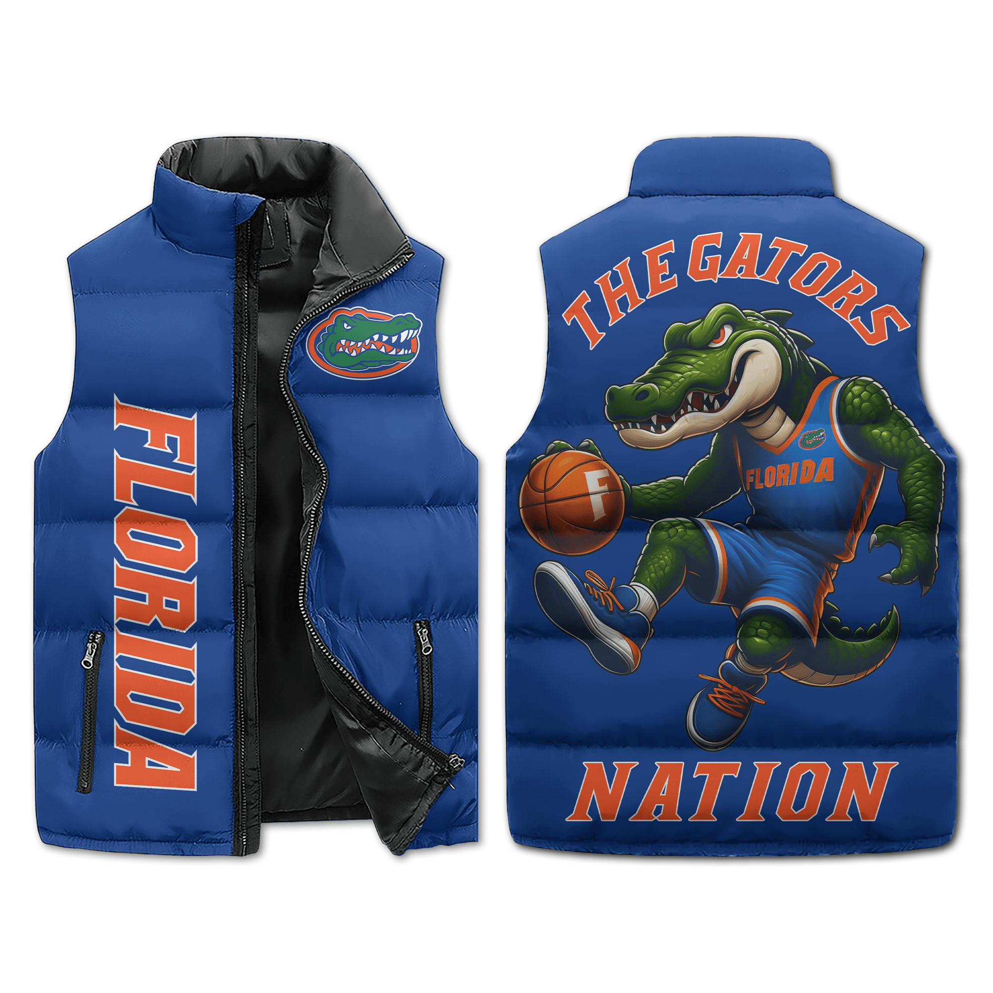 Florida Gators NCAA Style Sleeveless Puffer Jacket For Fans