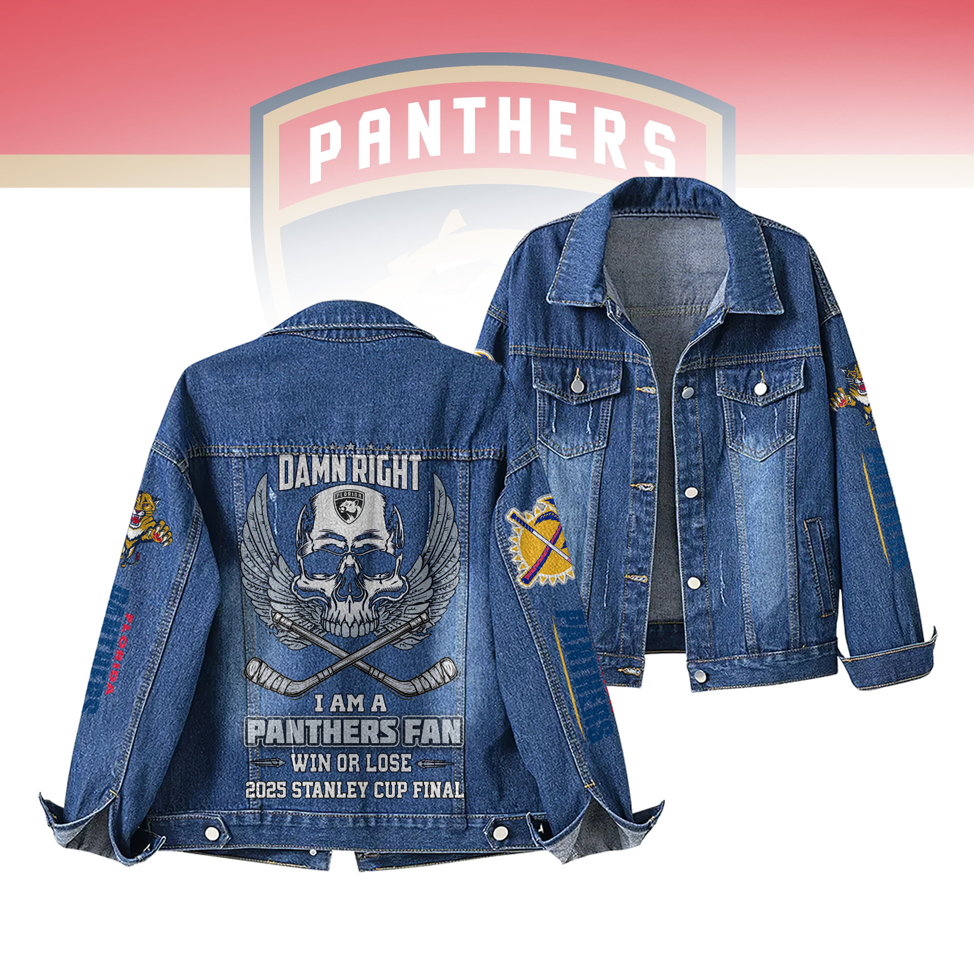 Florida Panthers NHL Denim Jacket Gift For Fans