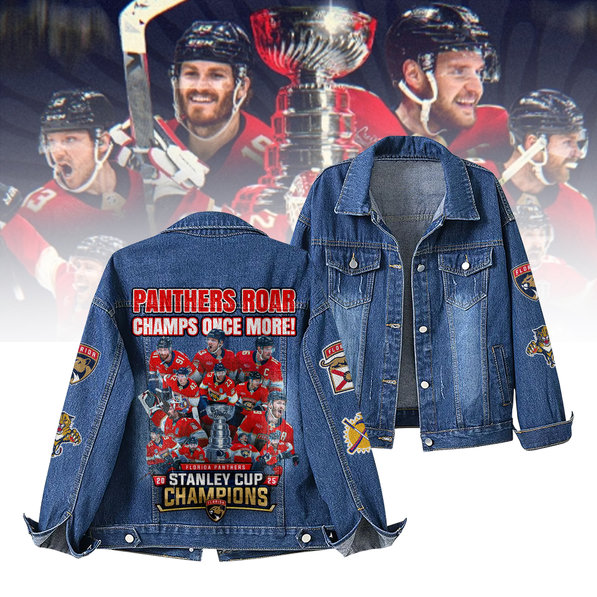Florida Panthers NHL Denim Jacket Gift For Fans