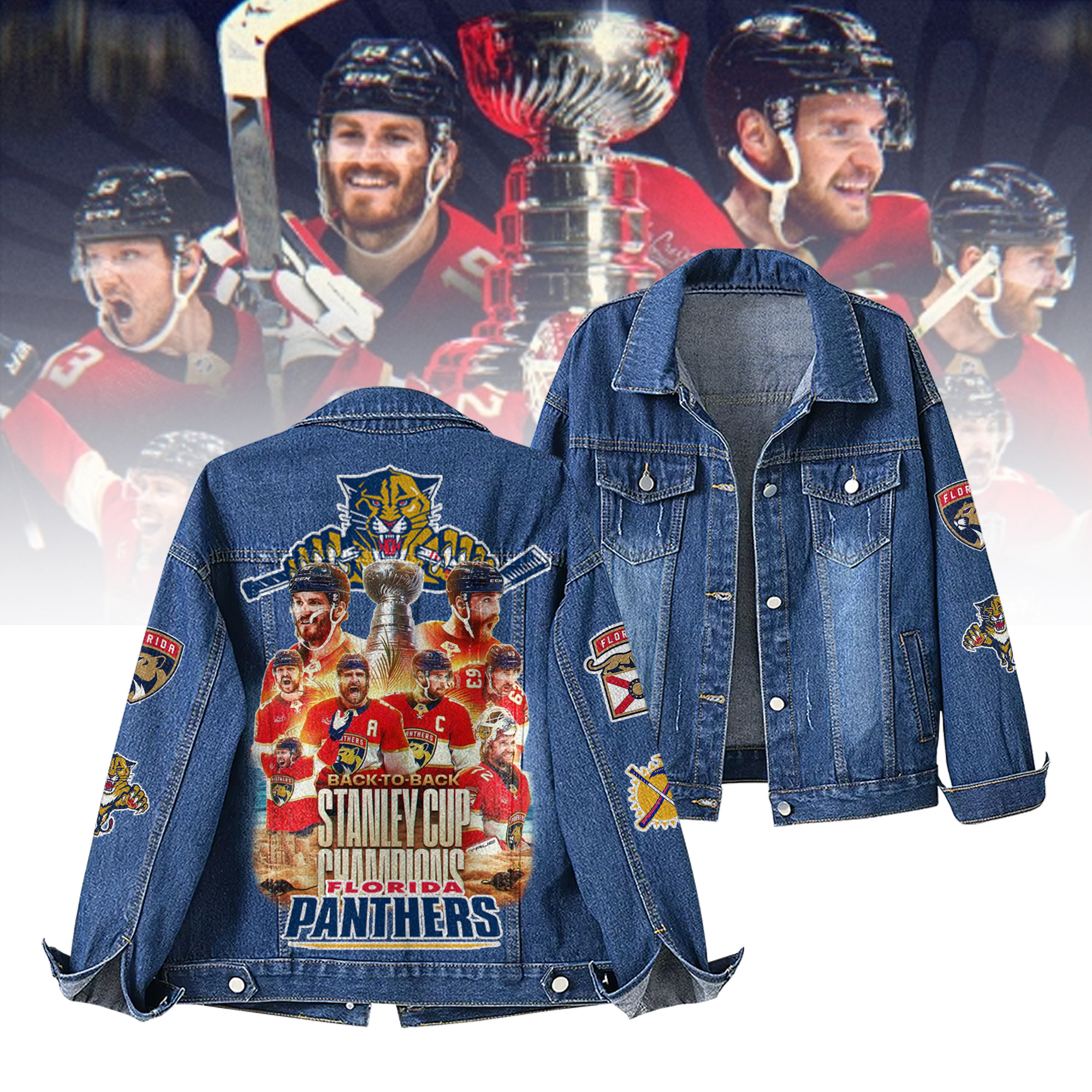 Florida Panthers NHL Denim Jacket Gift For Fans