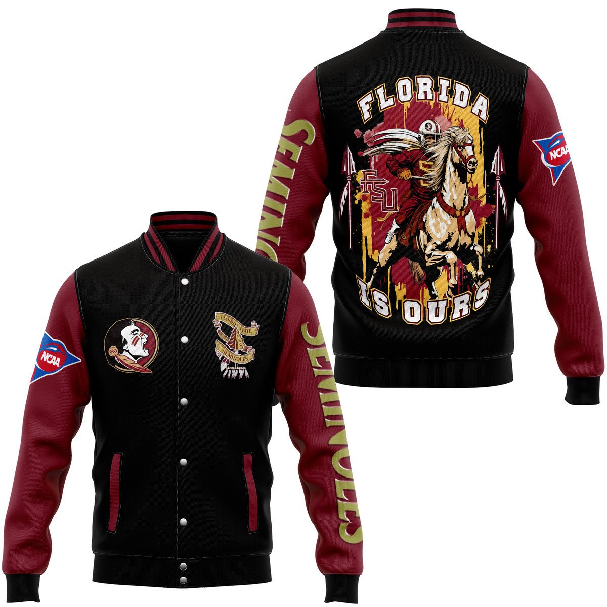 Florida State Seminoles NCAA Style Baseball Jacket For Fans