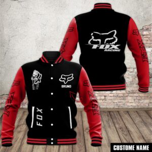 Fox Racing Car Style Baseball Jacket For Fans
