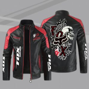 Fox Racing Car Style Leather Jacket For Fans