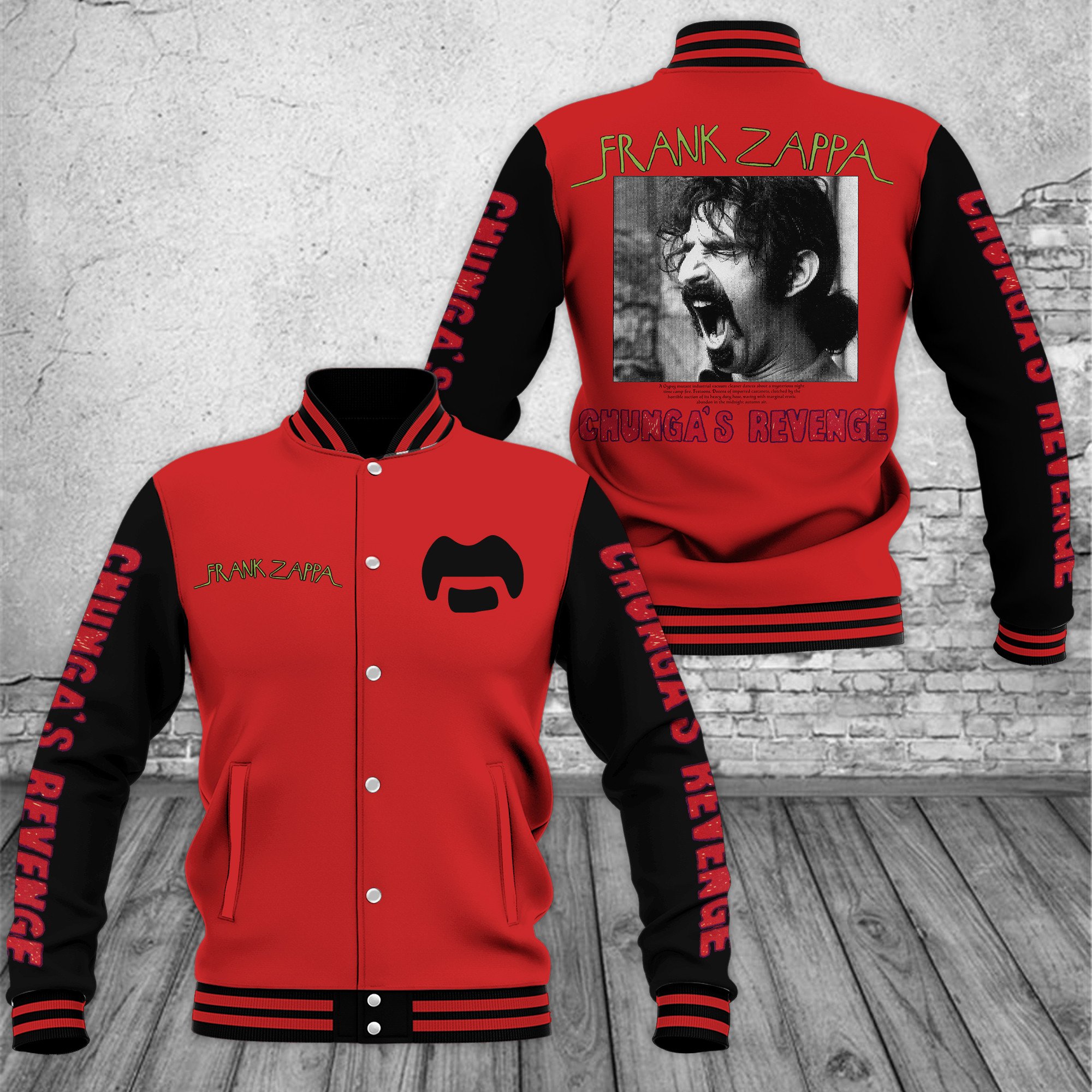Frank Zappa Music Style Baseball Jacket For Fans