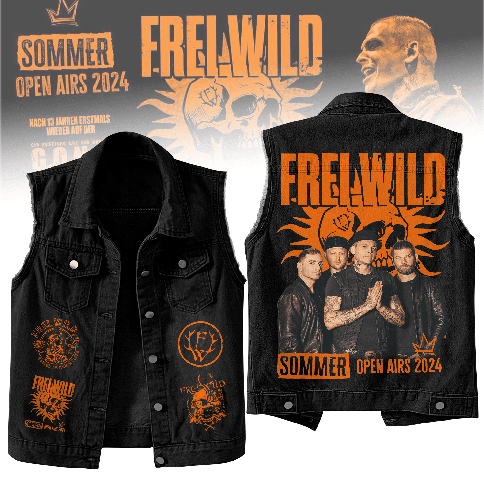 Frei.Wild Music Style Sleeveless Jacket For Fans