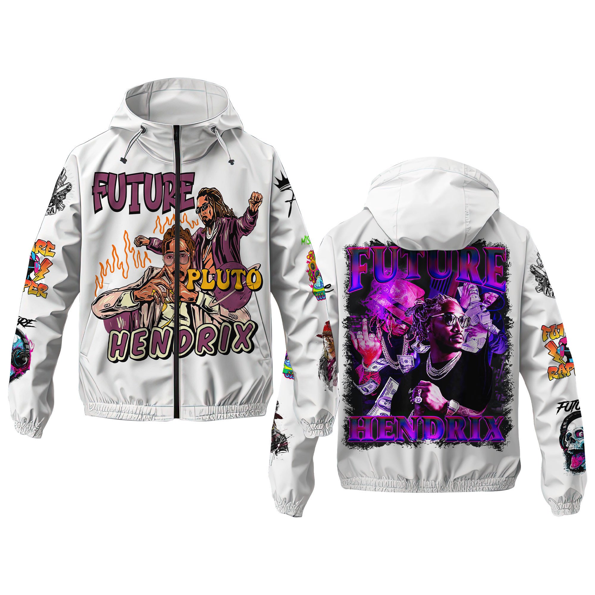 Future Music Style Windbreaker Jacket For Fans